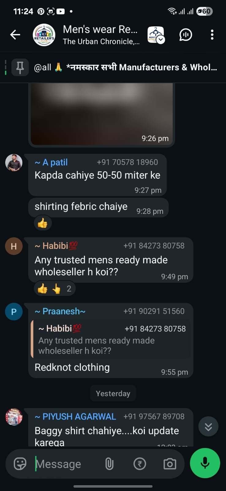 Men's Wear community chat screenshot 9